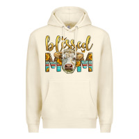 Sandshell Western Blessed Mom Charolais Bull Premium Hoodie - LillyAllenDesigns