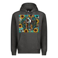 Charcoal Heather western blessed sunflower's Premium Hoodie - RanaPortraitStore