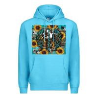 Ocean Blue western blessed sunflower's Premium Hoodie - RanaPortraitStore