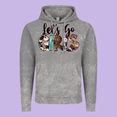 Let's Go Girls Vintage Hoodie Designed By Fadigitalartstudio