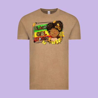 Black Girl Magic Vintage Tee Designed By Fadigitalartstudio