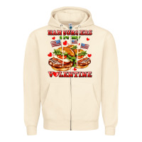 Sandshell hamburger are my valentine Zipper Hoodie - AdoDesignShop