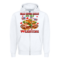 Hamburger Are My Valentine Zipper Hoodie | Teevron
