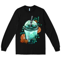Black Winter Bobba Cup Long Sleeve Tee - FaDigitalArtStudio