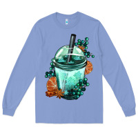 Colony Blue Winter Bobba Cup Long Sleeve Tee - FaDigitalArtStudio