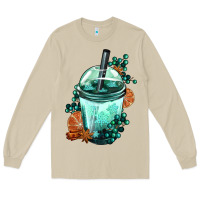 Mushroom Winter Bobba Cup Long Sleeve Tee - FaDigitalArtStudio