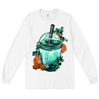 White Winter Bobba Cup Long Sleeve Tee - FaDigitalArtStudio