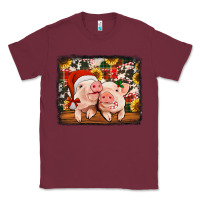 Burgundy christmas pigs Classic Tee - Jasminsmagicworld