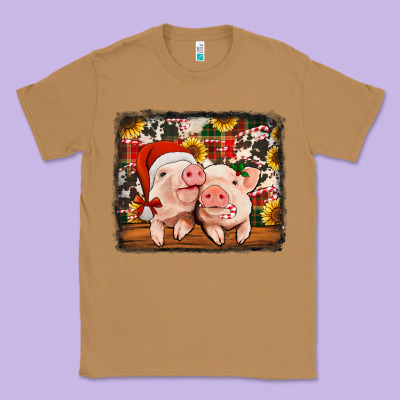Christmas Pigs Classic Tee Designed By Jasminsmagicworld