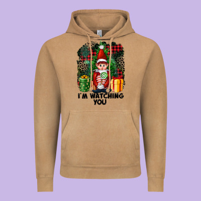 I'm Watching You Elf Vintage Hoodie Designed By Fadigitalartstudio