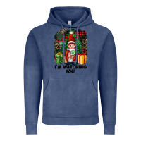 Vintage Denim I'm Watching You Elf Vintage Hoodie - FaDigitalArtStudio