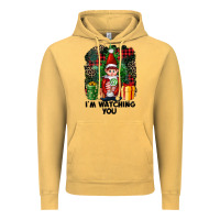 Vintage Mustard I'm Watching You Elf Vintage Hoodie - FaDigitalArtStudio