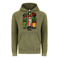 Vintage Olive I'm Watching You Elf Vintage Hoodie - FaDigitalArtStudio