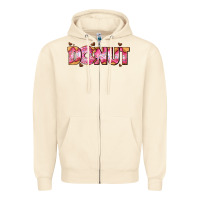 Sandshell donut with donut and hearts Zipper Hoodie - AdoDesignShop