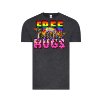 Vintage Black Free Mom hugs Vintage Tee - FaDigitalArtStudio