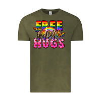 Vintage Olive Free Mom hugs Vintage Tee - FaDigitalArtStudio