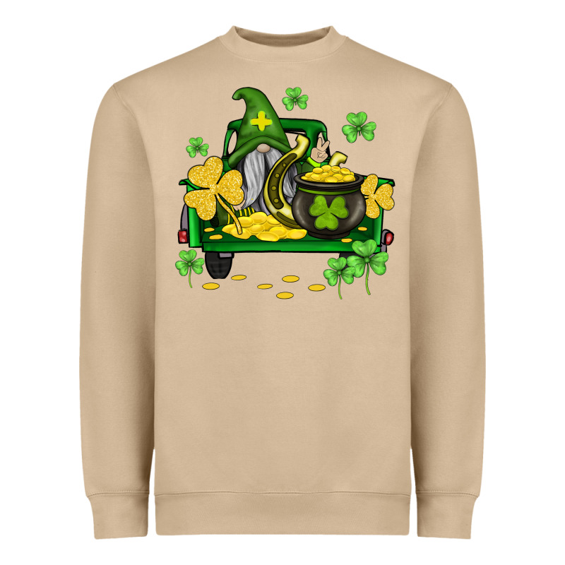 St Patricks Truck And Gnome Heavyweight Sweatshirt by AdoDesignShop | Teevron
