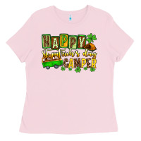 Bubblegum Pink St. Patrick's Happy St. Patrick's Day camper Ladies Tee - OliviaCreatesArt