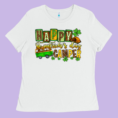 St. Patrick's Happy St. Patrick's Day Camper Ladies Tee Designed By Oliviacreatesart