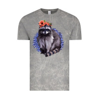 Cloud Rock Classy But A Little Thrashy Racoon With Flowers Vintage Tee - Jasminsmagicworld