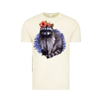 Vintage Arctic Classy But A Little Thrashy Racoon With Flowers Vintage Tee - Jasminsmagicworld