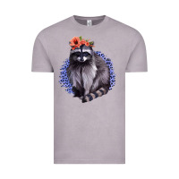 Vintage Zinc Classy But A Little Thrashy Racoon With Flowers Vintage Tee - Jasminsmagicworld