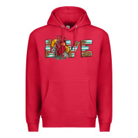 Cardinal love rooster head Premium Hoodie - LillyAllenDesigns