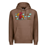 Chestnut love rooster head Premium Hoodie - LillyAllenDesigns
