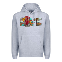 Heather Grey love rooster head Premium Hoodie - LillyAllenDesigns