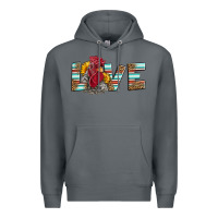 Rock love rooster head Premium Hoodie - LillyAllenDesigns