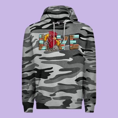 Love Rooster Head Premium Hoodie Designed By Lillyallendesigns