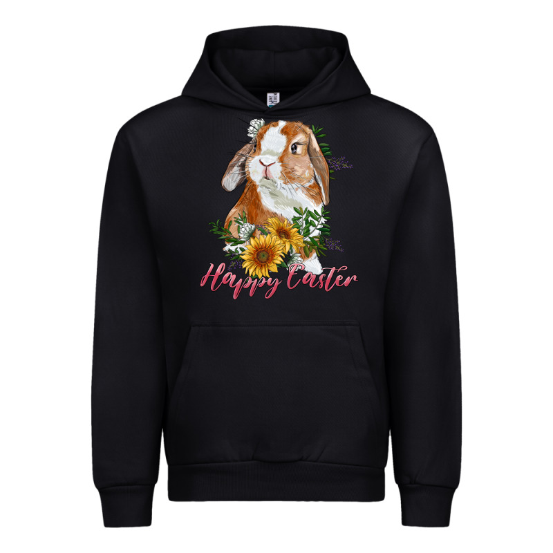 Happy Easter With Bunny And Sunflowers Urban Hoodie by RanaPortraitStore | Teevron