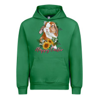 Emerald Happy easter with bunny and sunflowers Urban Hoodie - RanaPortraitStore