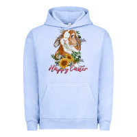 Pigment Grape Ice Happy easter with bunny and sunflowers Urban Hoodie - RanaPortraitStore