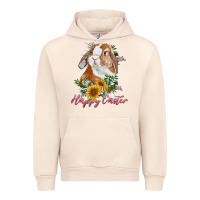 Sandshell Happy easter with bunny and sunflowers Urban Hoodie - RanaPortraitStore