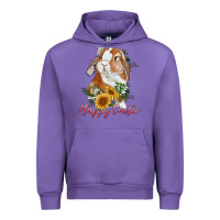 Tulip Happy easter with bunny and sunflowers Urban Hoodie - RanaPortraitStore