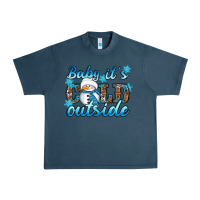 Midnight Navy Baby it's cold outside Urban Heavy Tee - RanaPortraitStore