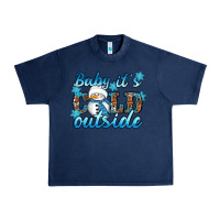 Navy Baby it's cold outside Urban Heavy Tee - RanaPortraitStore
