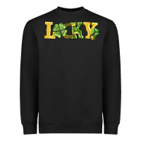Black lucky horseshoe and four leaf clover Heavyweight Sweatshirt - AdoDesignShop