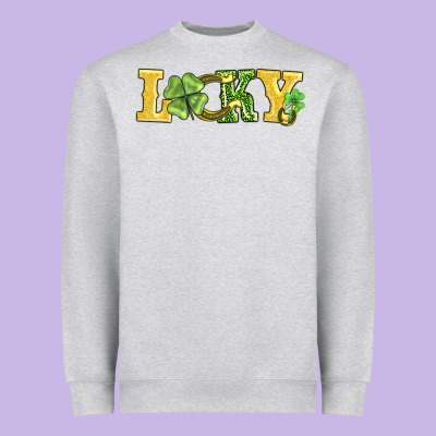 Lucky Horseshoe And Four Leaf Clover Heavyweight Sweatshirt Designed By Adodesignshop