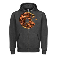 Charcoal Heather chocolate donut Zipper Hoodie - AdoDesignShop