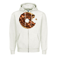 Oatmeal Heather chocolate donut Zipper Hoodie - AdoDesignShop