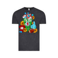 Vintage Black Football Frappe Vintage Tee - FaDigitalArtStudio