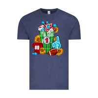 Vintage Denim Football Frappe Vintage Tee - FaDigitalArtStudio