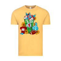 Vintage Mustard Football Frappe Vintage Tee - FaDigitalArtStudio