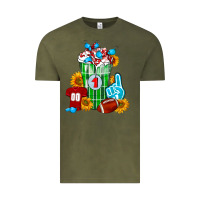 Vintage Olive Football Frappe Vintage Tee - FaDigitalArtStudio