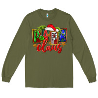 Army Green Christmas papa claus Long Sleeve Tee - FaDigitalArtStudio