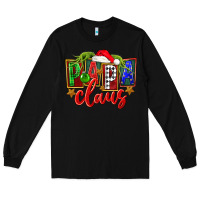 Black Christmas papa claus Long Sleeve Tee - FaDigitalArtStudio