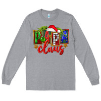 Heather Grey Christmas papa claus Long Sleeve Tee - FaDigitalArtStudio