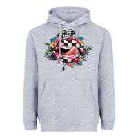 Heather Grey race lip Heavyweight Hoodie - JahusDesignShop